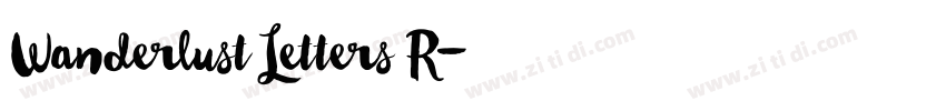 Wanderlust Letters R字体转换